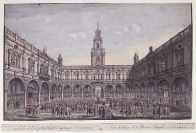 Innenansicht der Royal Exchange, London von Thomas Bowles